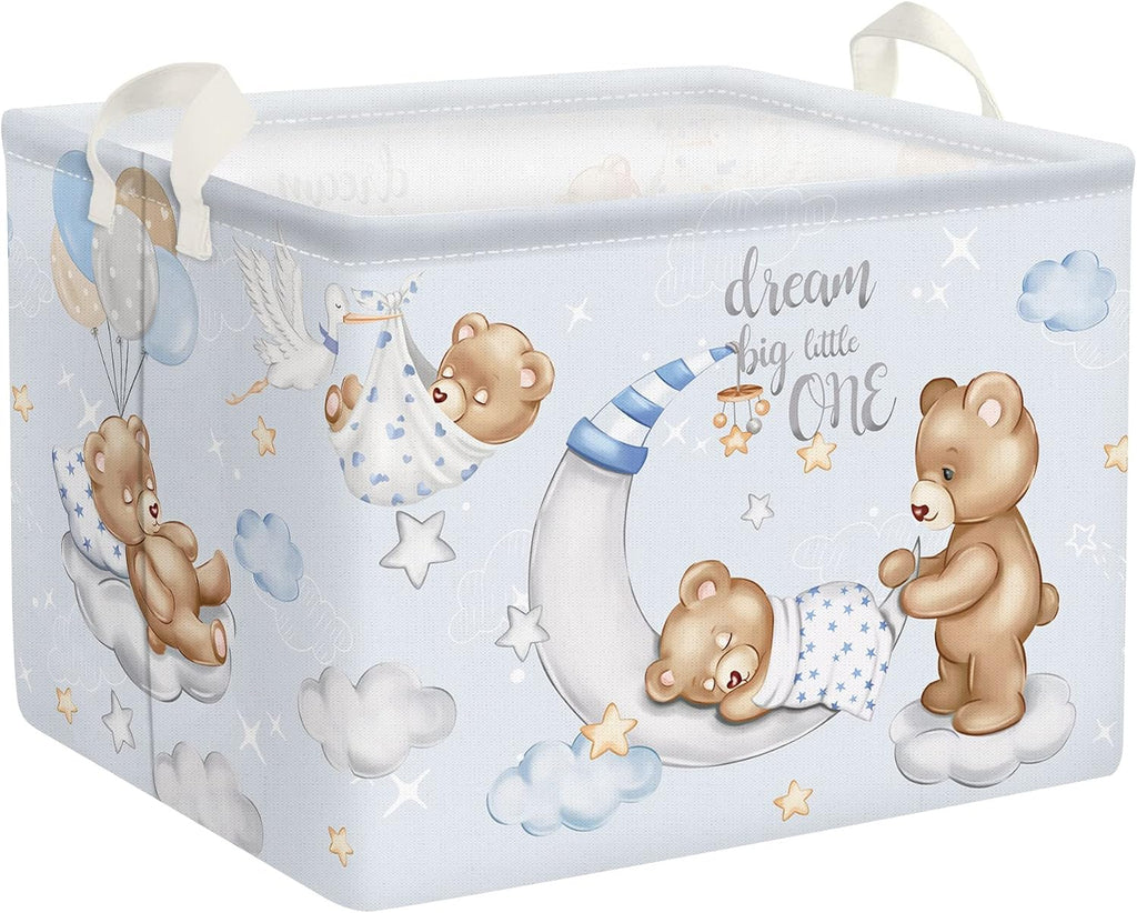 Clastyle Kid Storage Basket Sleeping Animal Foldable Laundry Hamper, 36L