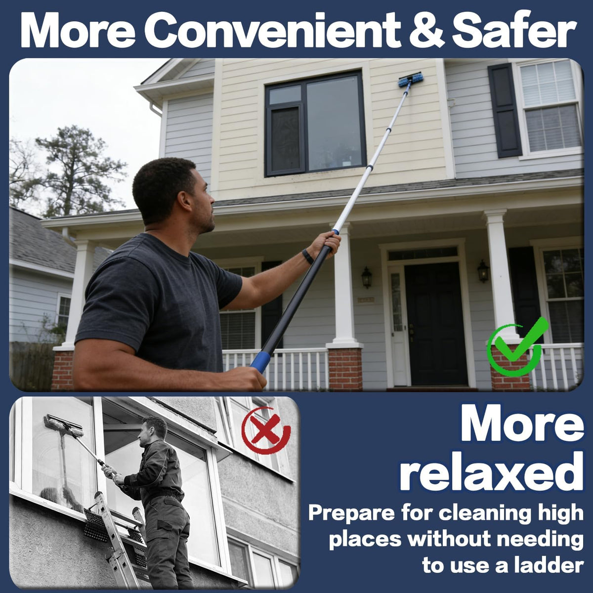 26FT High Reach Duster Cleaning Kit with 5-20 FTExtension Pole