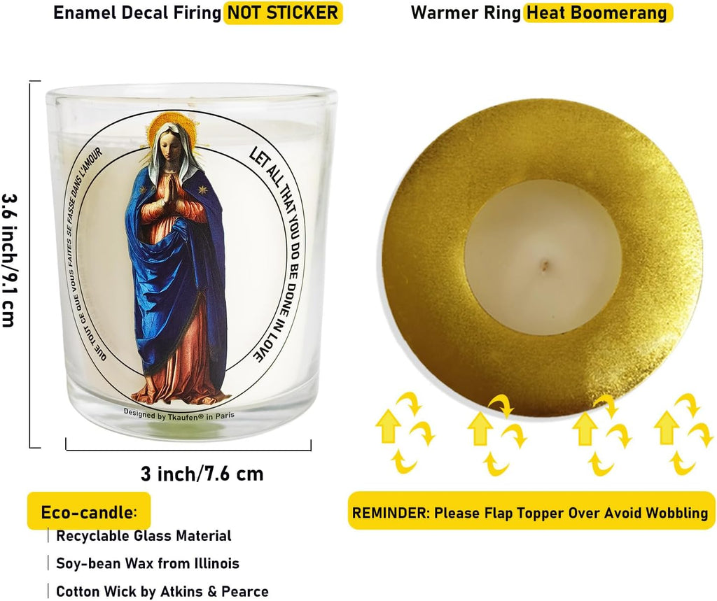 Our Blessing Mother Virgin Mary Rose Fragrance Candle 50H
