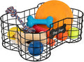Metal Dog Toy Basket, Iron Wire Dog Toy Bin, Dog Bone Shaped Basket