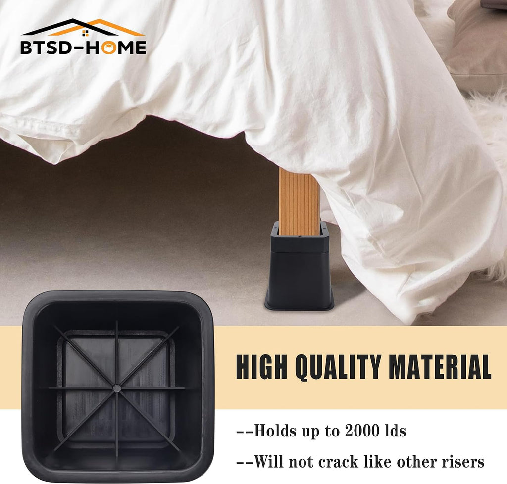 BTSD-home Bed Risers 3 or 4 Inch
