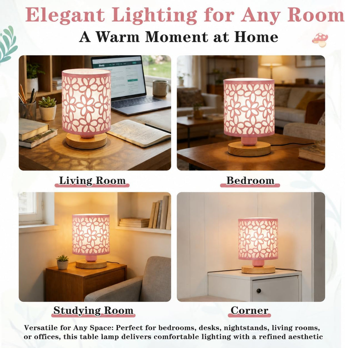 Pink Small Table Lamp