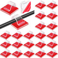 20Pcs Adhesive Cable Clips Transparent Wire Holder,Small,Clear