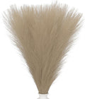 PATIKIL 21.7in Pampas Grass Decor, 30pcs Artificial Pampas Grass Bulk Fluffy Faux Pampas Grass Small Dried, Brown
