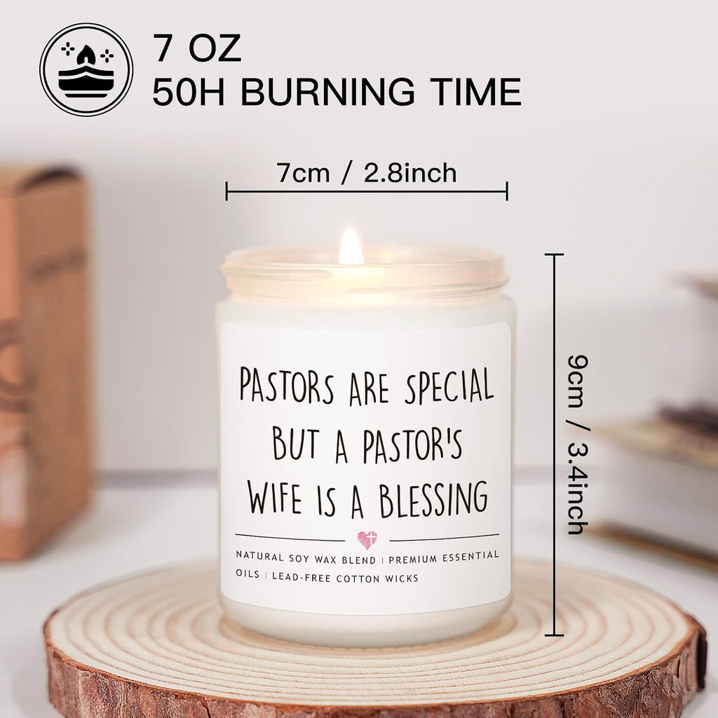 Pastors Wife Appreciation Gifts for Women, Lavender Scented Soy Wax Candle