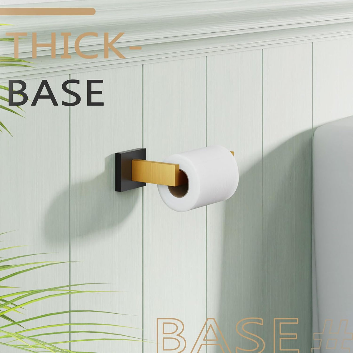 KOKOSIRI Toilet Paper Holders Wall Mounted Toilet Roll Holder for Bathrooms Hardware Washroom T-304 Stainless Steel, Matte Black and Gold B2003GDK