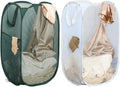 Pack of 2 Mesh Pop Up Laundry Hamper, Foldable Cruise Laundry Basket
