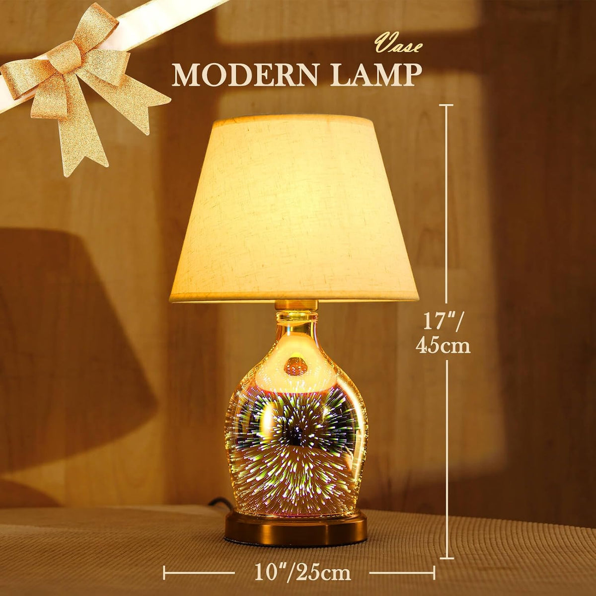 Porseme Glass Table Lamp with Bulb Included