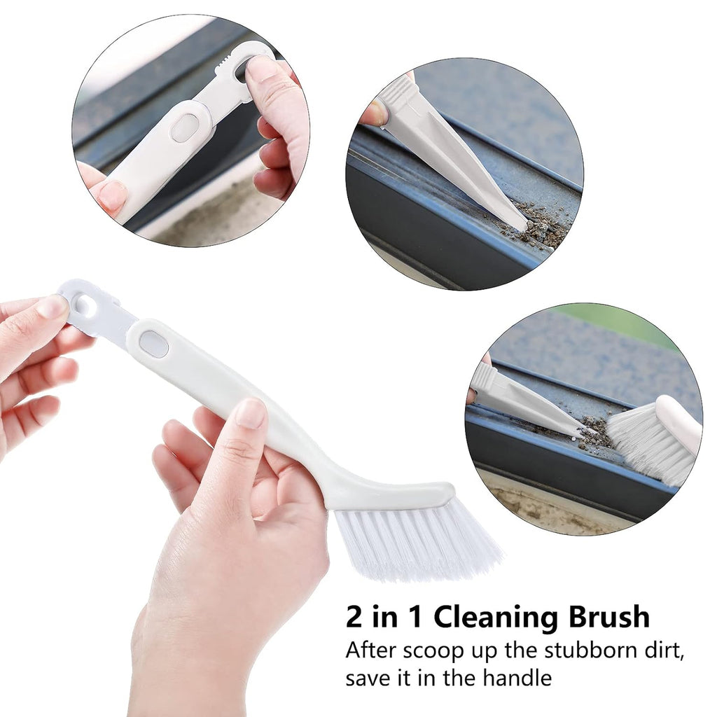 Patelai 4 Pcs Cleaning Brush Sets Small Scrub Household Use, White