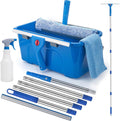 Window Cleaning Kit for Home and Commercial Use, 6 Ft Long Handle
