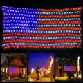 American Flag String Lights, Waterproof Led Flag Net Light, with 420 Super Bright LED, for Yard Garden Decoration, Festival, Holiday, Party Decoration,Christmas Decorations (Plug in Power)