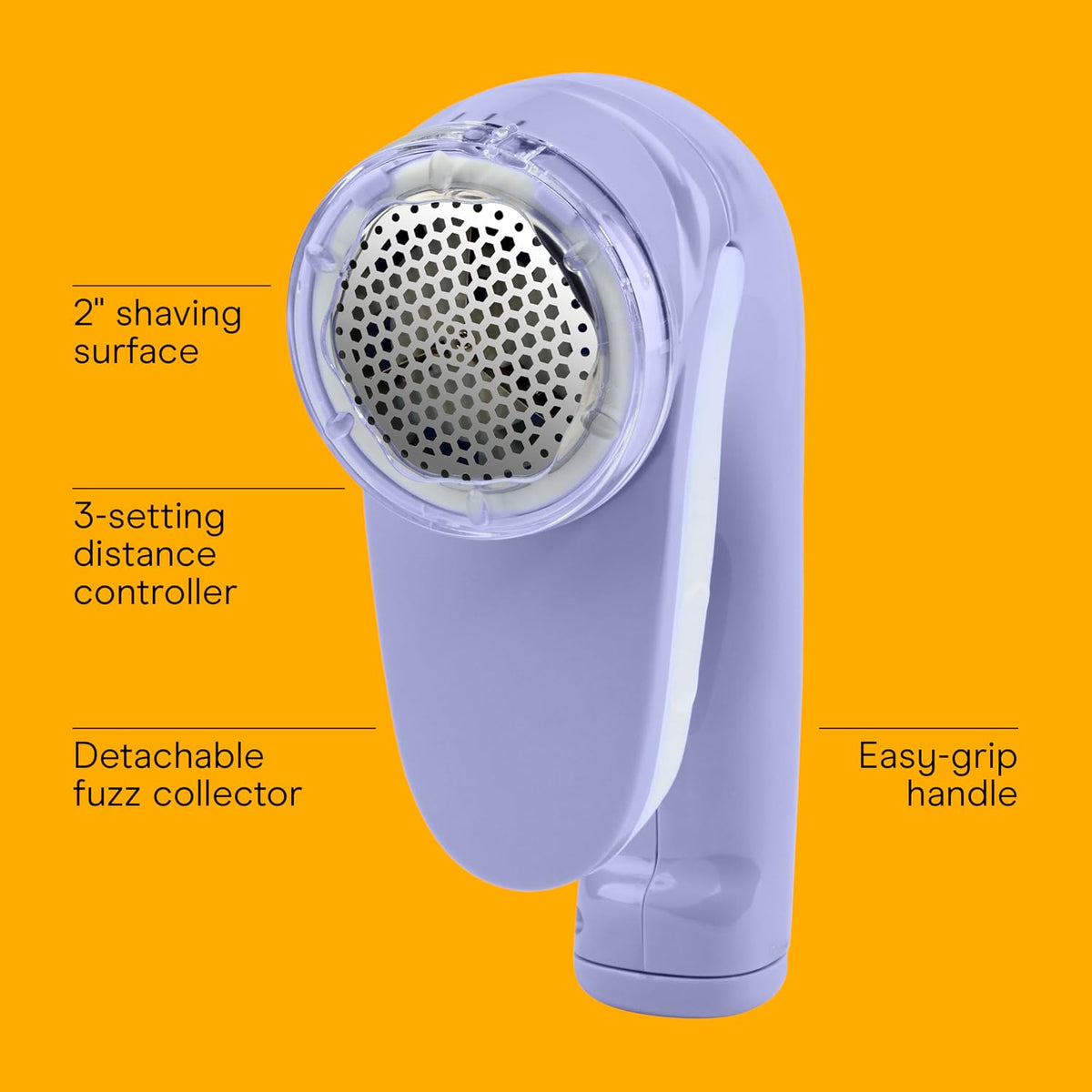 Conair Fabric Shaver and Lint Remover, Battery Operated Portable Fabric Shaver, Lavender
