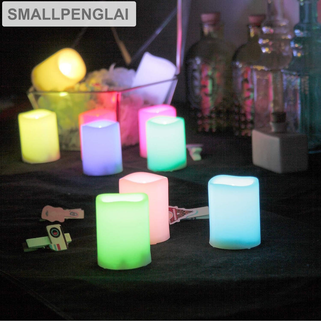 Multi Color Changing Flameless Votive Candles with Remote, 10 Pack