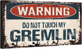 Compatible with AMC Gremlin Warning Do Not Touch My Gremlin Rusty Grunge Old Antique Design Key Hanger Organizer Wall Mount Rack For Holders the Home Keys Ring Decorative Hangers Decor Hook Holder