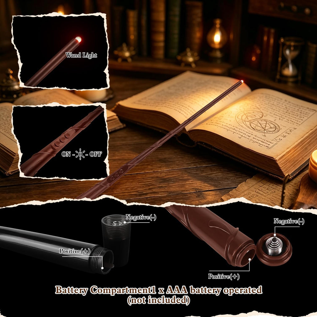 24 Floating Flameless Candles with Wands, Halloween Hanging Decor