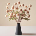 InnoGear Faux Flowers Artificial Flowers Indoor Silk Pompon Mums 5pcs Beige