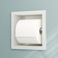 Neodrain White 304 Stainless Steel Recessed in Wall Toilet Paper Holder