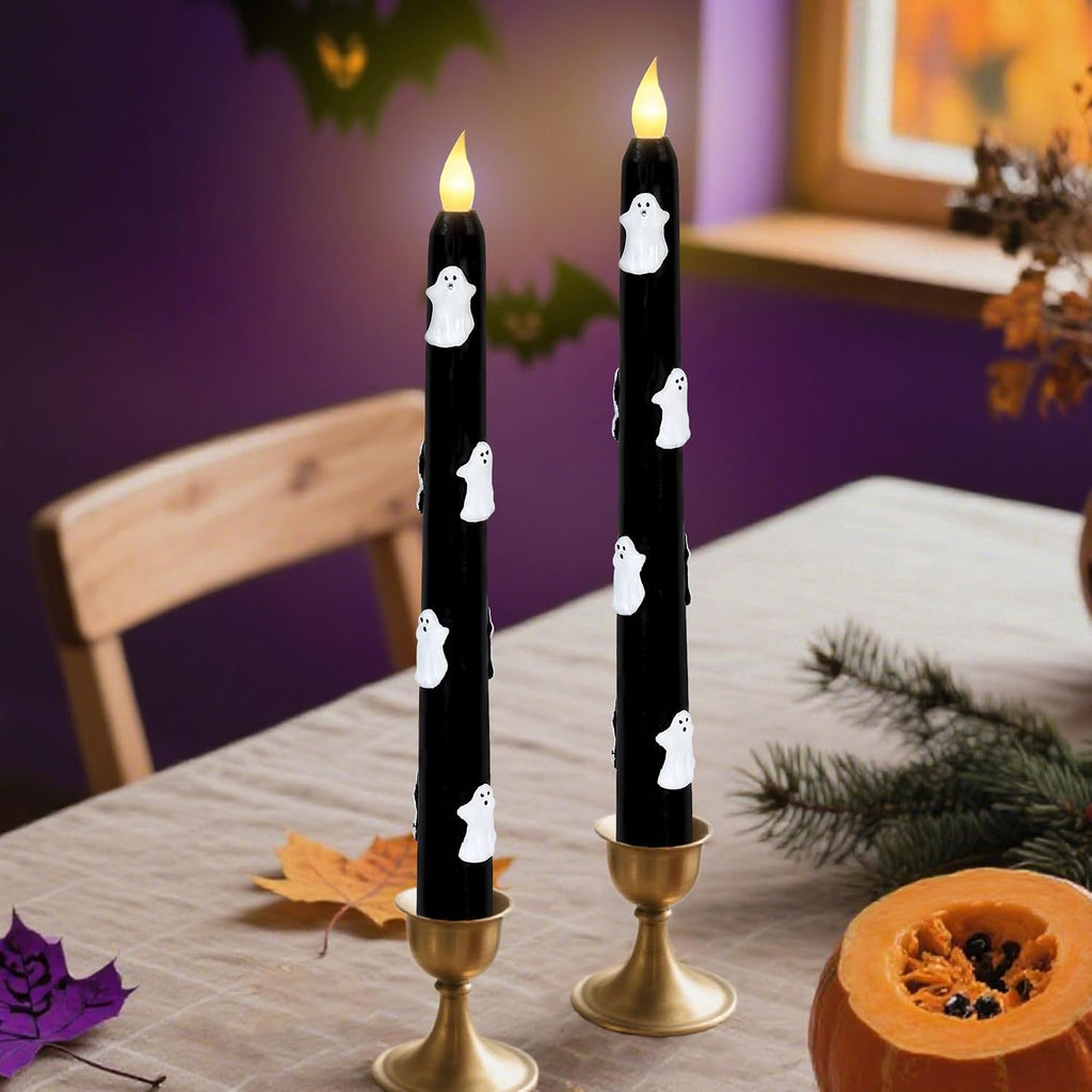 Impress Life Halloween Flameless Taper Candles with Remote