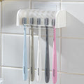 Toothbrush Holders for Bathrooms,Kids Toothbrush Holders with Cover,5 Slots Electric Tooth Brush Holder Wall Mounted Toothbrush Organizer,Shower Restroom Bathroom Accessories (White)