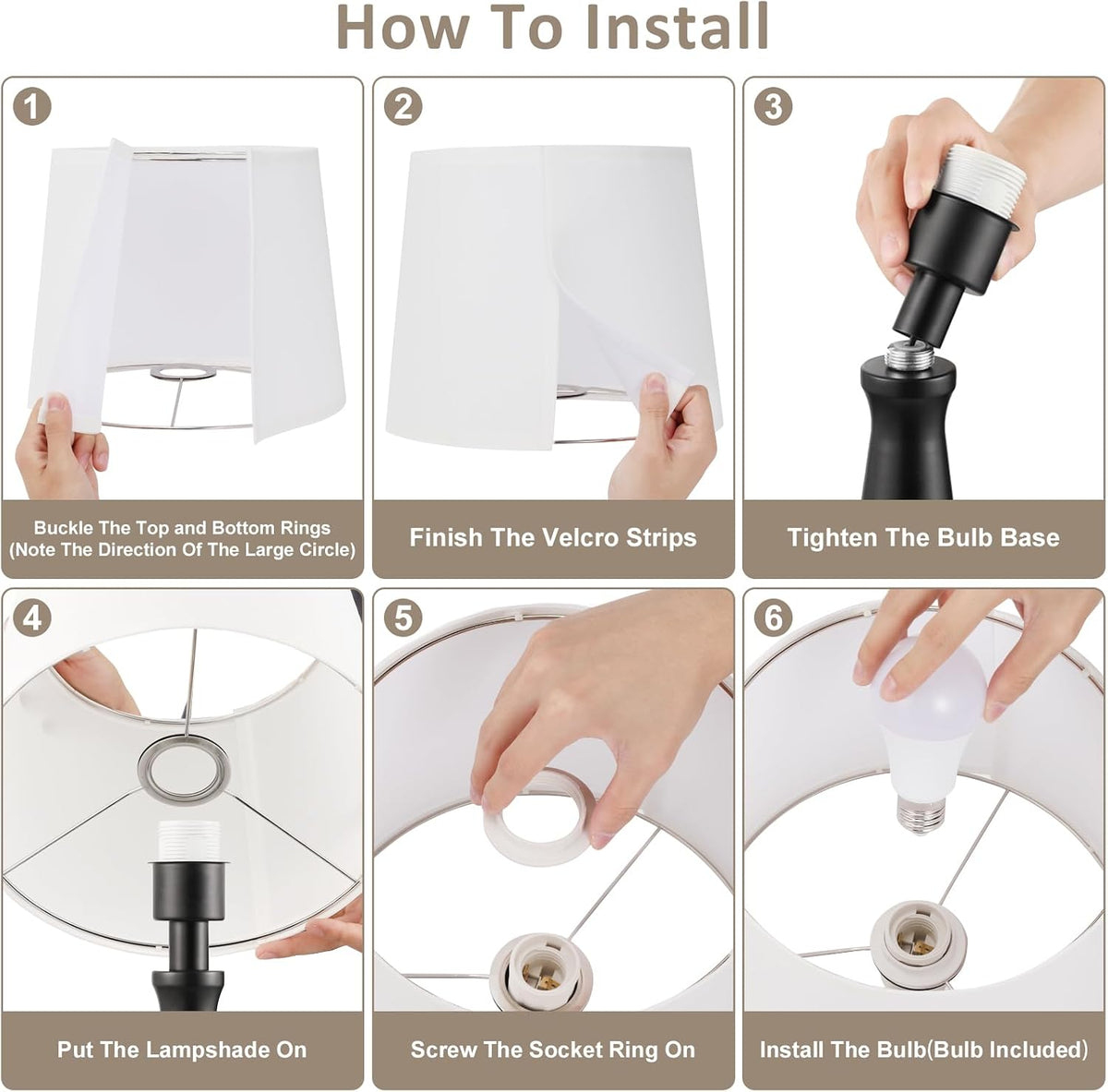 Modern Touch Lamp for Nightstand, 3 Way Dimmable Bedroom Lamp(Single)