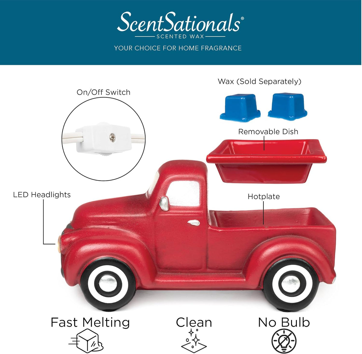 ScentSationals Red Truck - Vintage Wax Warmer for Scented Wax Melts