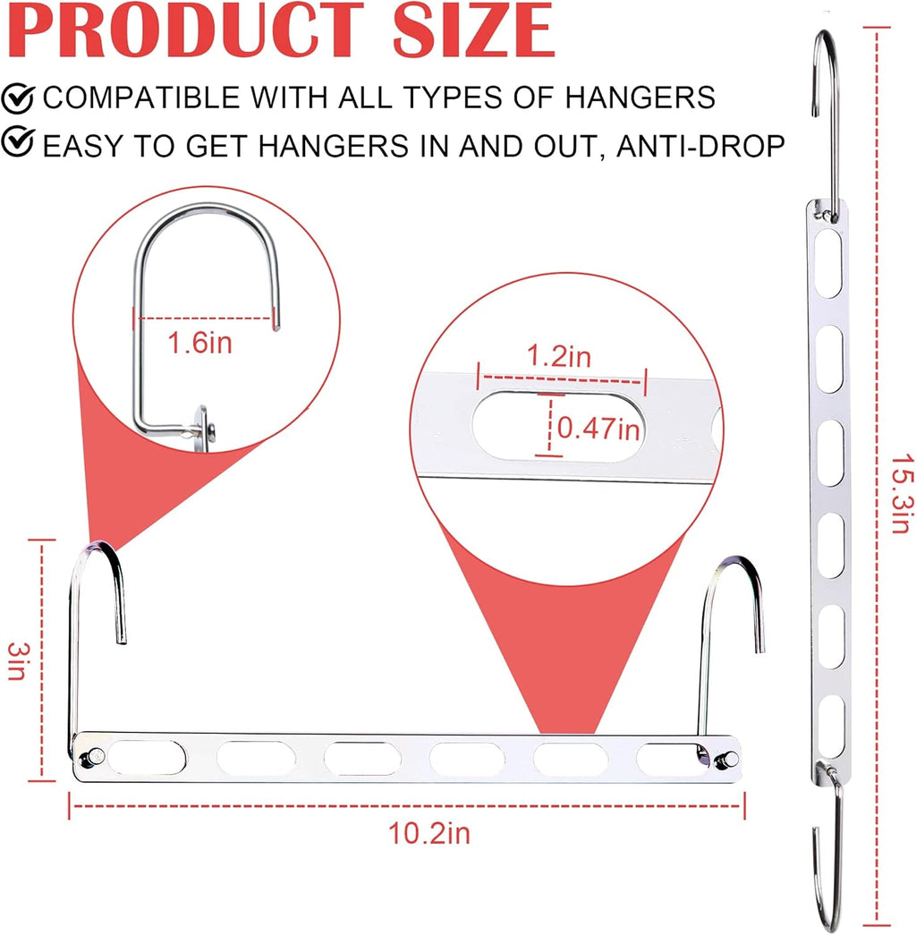 8 Packs Space Saving Hangers for Closet: Collapsible Closet Organizer