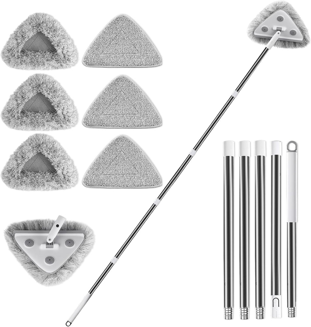 MUEE Window Squeegee with 78" Extension Pole, High Reach Window Cleaner