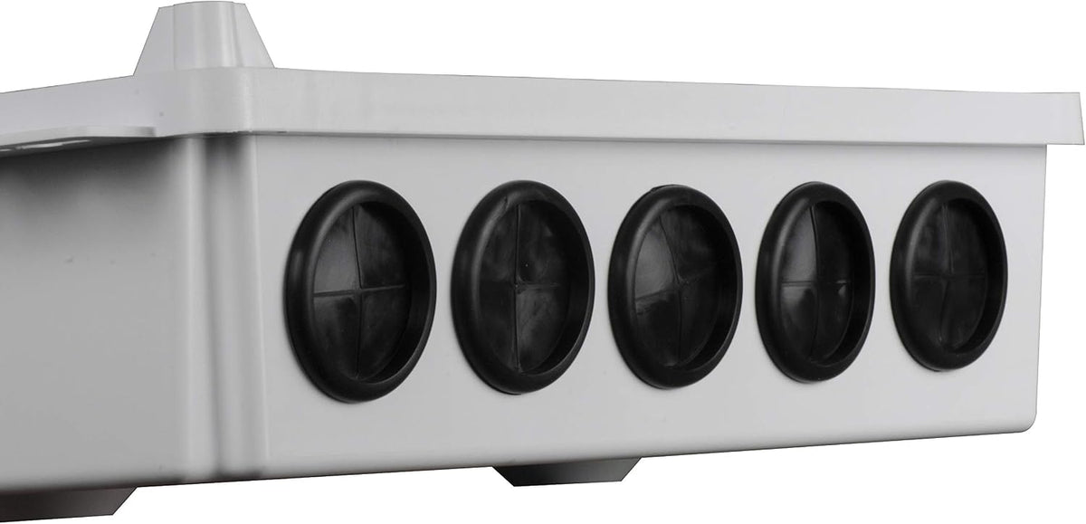 On-Q Legrand 17 Inch Media Enclosure and Rubber Grommet Accessory Bundle for in-Wall Device Storage | Cable Management