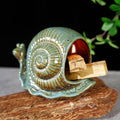 MOUGIGI Blue Ceramic Snail Palo Santo Holder – Elegant Chiminea