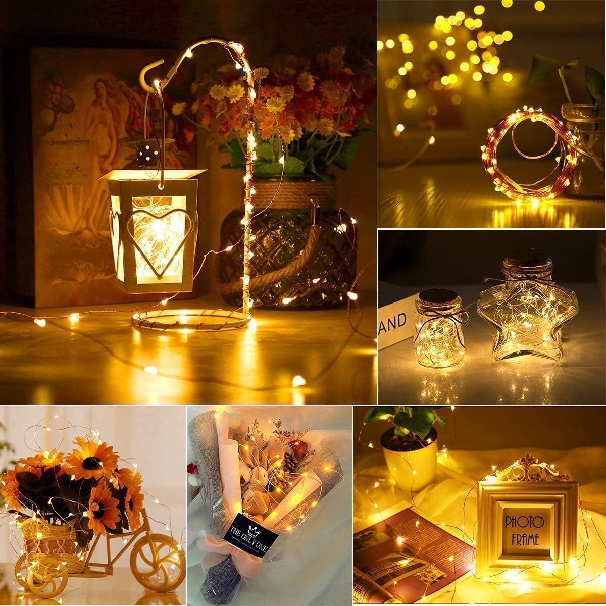 innotree 6 Pack LED Fairy String Lights Battery Operated with Timer