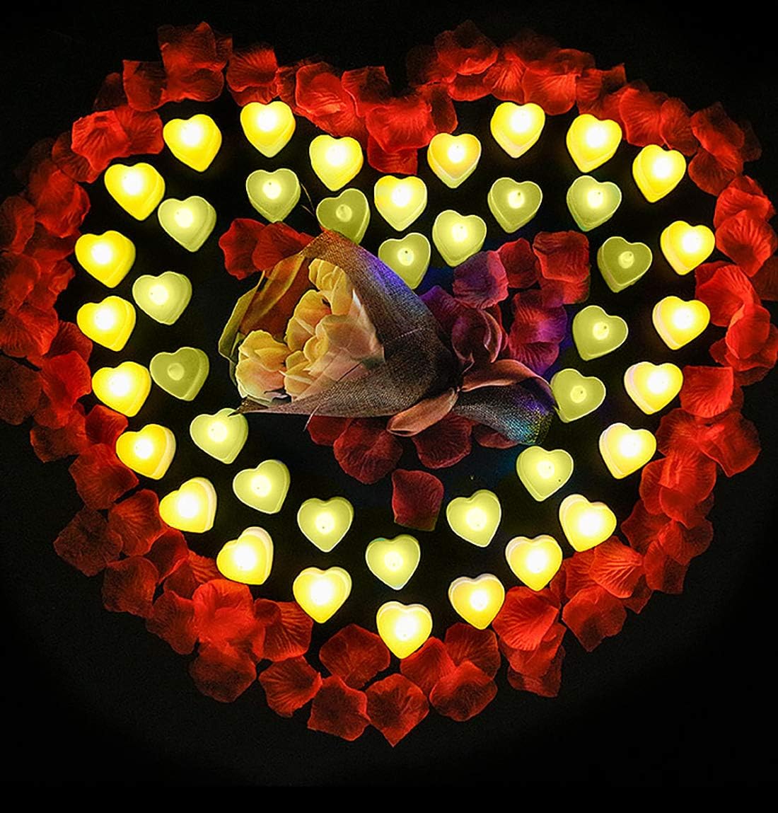 LED Candle Lights, Pack of 24, Flameless Flickering Tea Lights and Decorations for Wedding, Valentine's Day, Marriage Proposal, Party, Festival Celebration