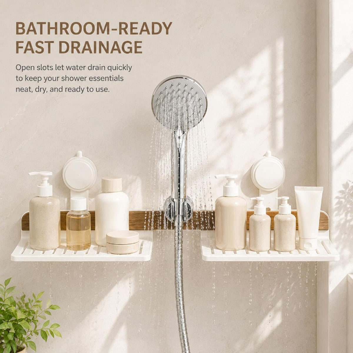 Bathroom Over Sink Shelf, 23.6 Inch No Drill Sink Organizer