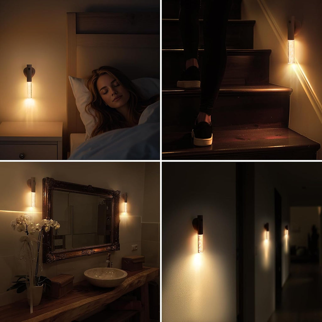 Rechargeable Motion Sensor Wall Sconce, White Ash, 1 Pack