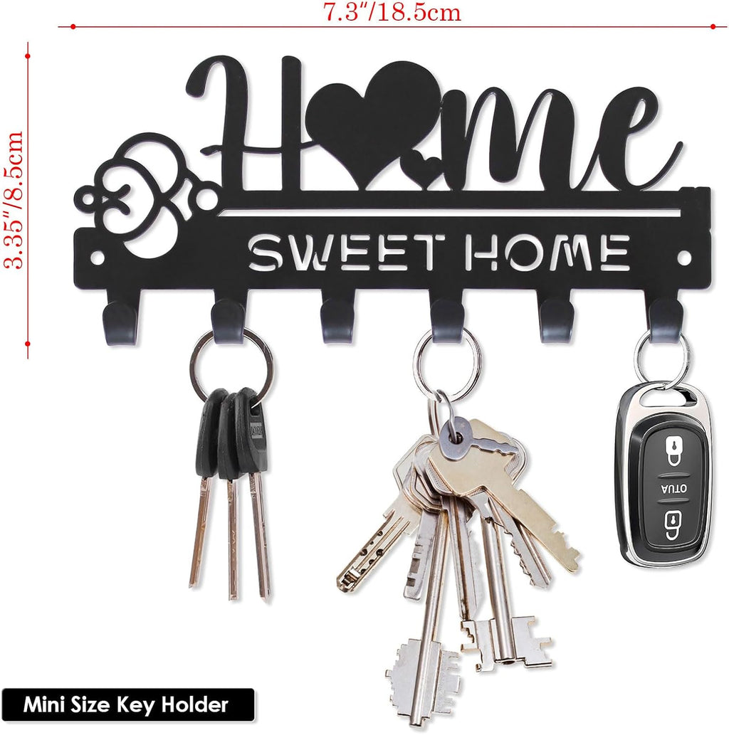 “Home Sweet Home”Key Holder wall Mount(Mini Size:7.3x3.35inches)