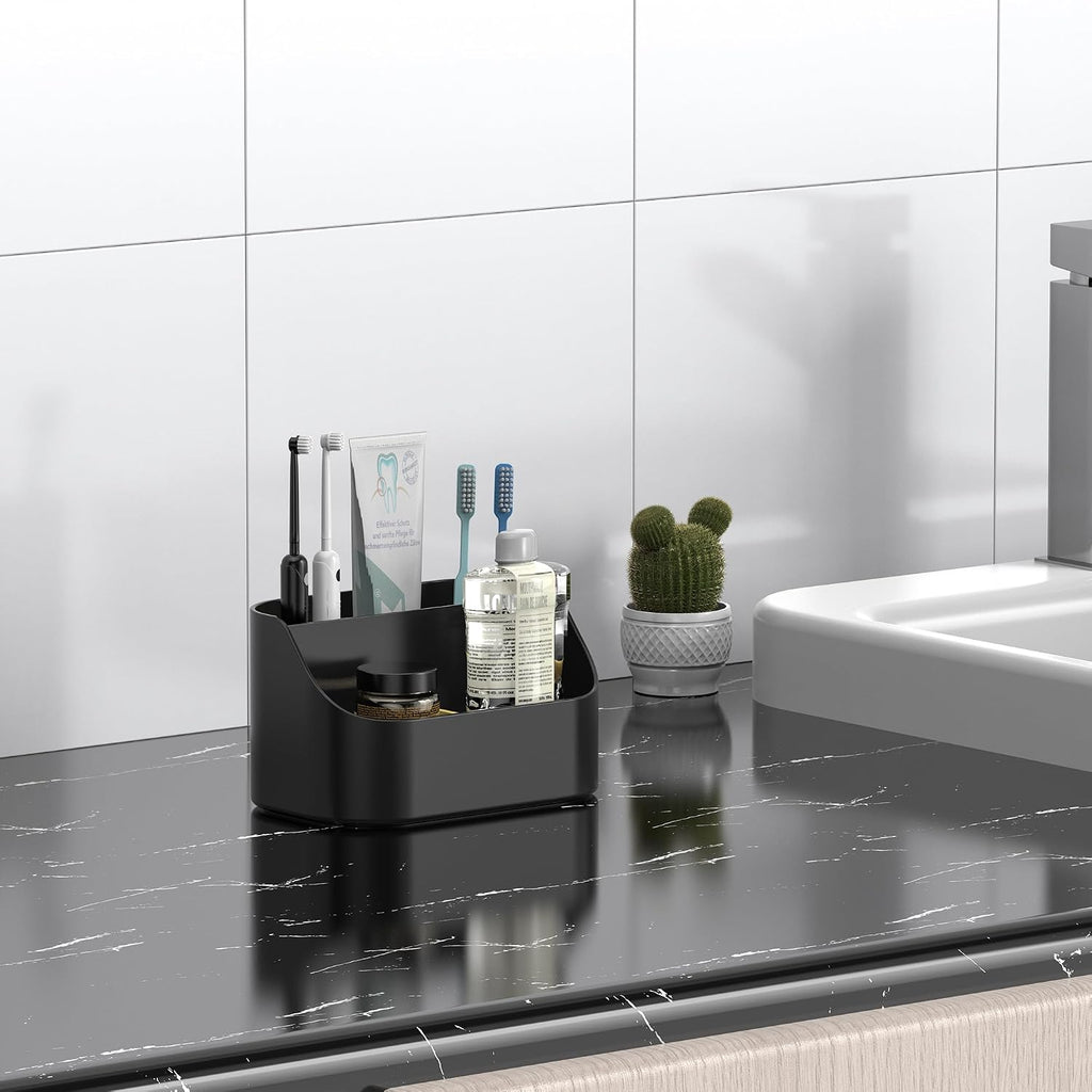Mens Countertop Toothbrush Holder for Bathroom with Removable Divider
