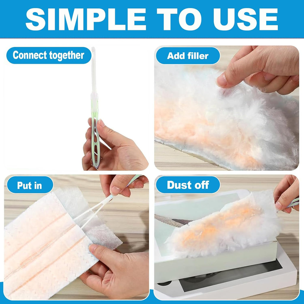 320 Pcs Disposable Dusters Refills for Cleaning, Bright Colors