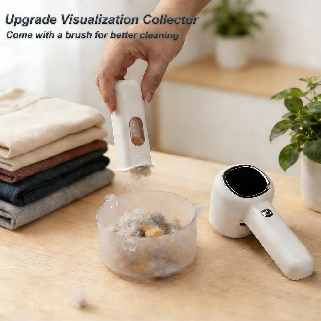 Digital Lint Remover Fabric Shaver for Clothes Furniture White
