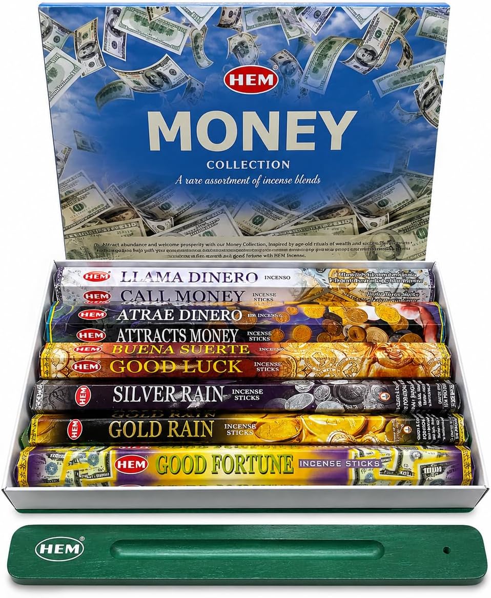 Hem Assorted Money Incense Sticks, 6 Fragrances x 20 Sticks, 120 Total