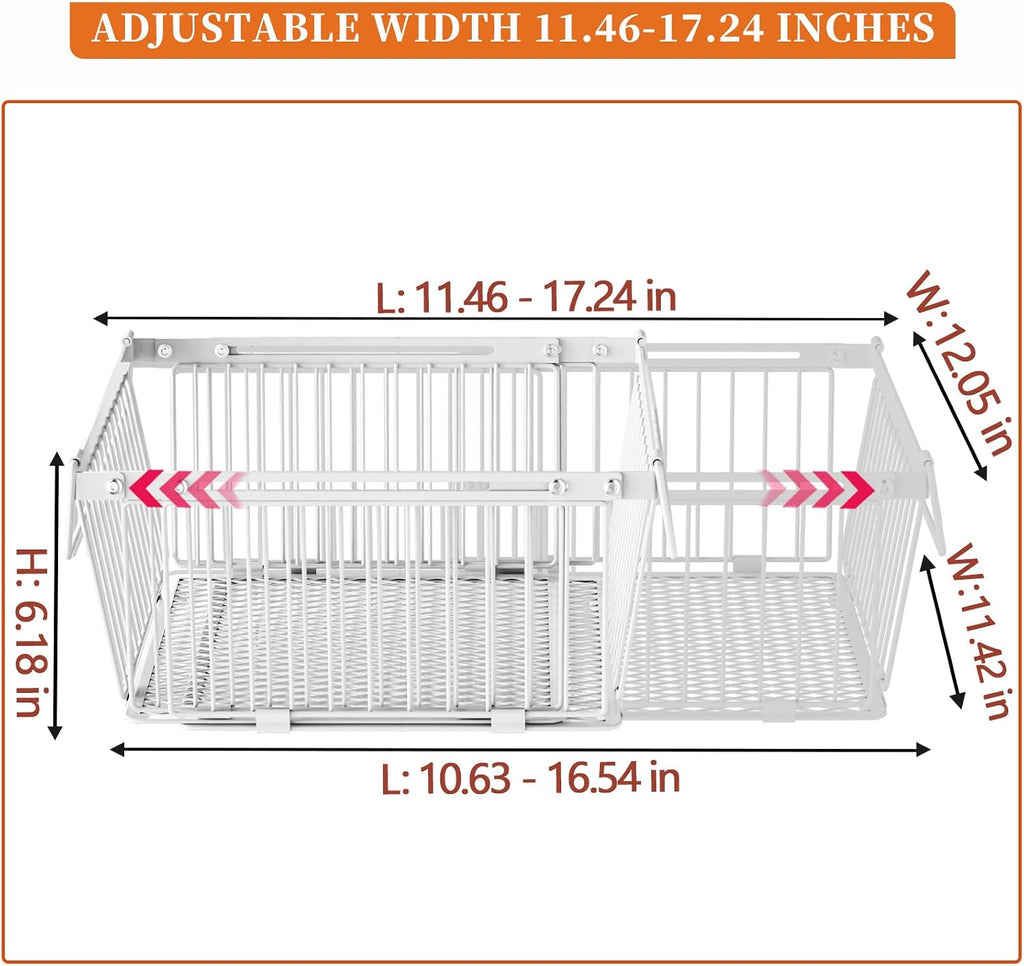 Large Freezer Organizer Bins for 10 to 20 Cu.Ft,2 Pack , Leak-Proof Bottom