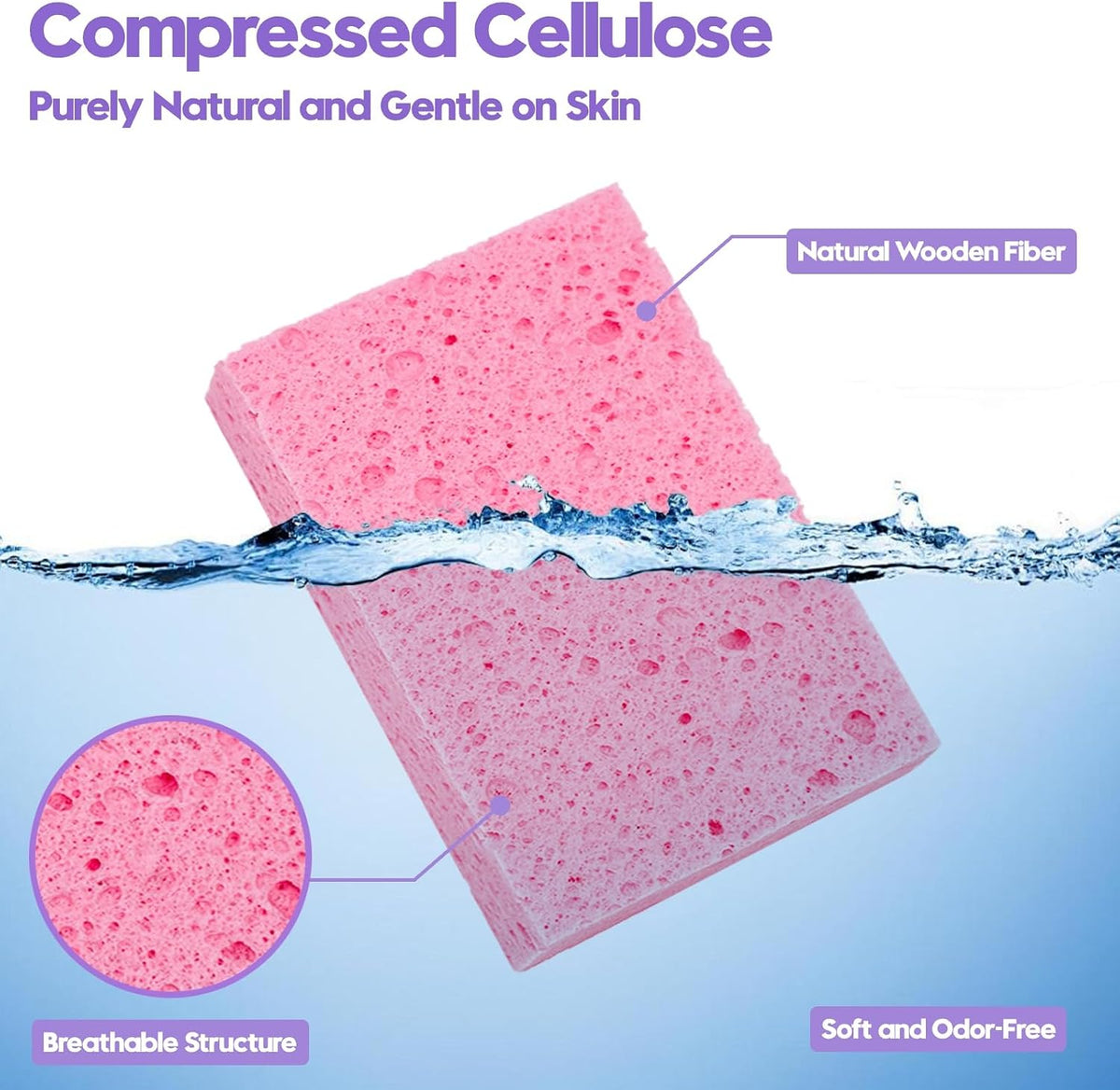 Compressed Cellulose Sponges, 18 Pack Kitchen Sponges
