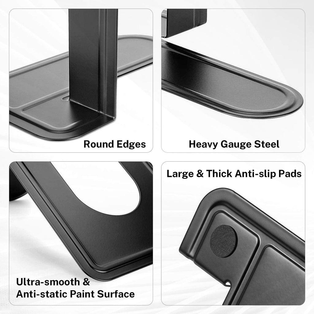 MaxGear Matte Painted Book Ends, Heavy Duty and Sturdy Bookends for Shelves