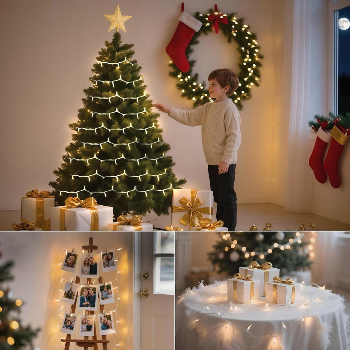 White Christmas Lights Indoor 100 Mini Incandescent String Lights