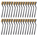 30PCS Mini Brass Wire Brush , Curved Handle, Masonry Brushes
