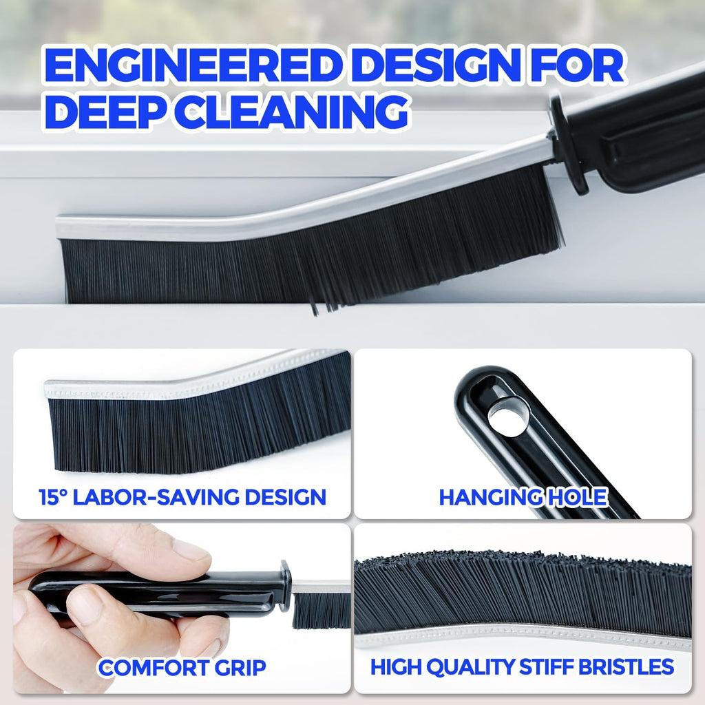 Holikme 6 Pack Cleaning Brush Scrub Brush Kitchen Brush for Floor,Grey