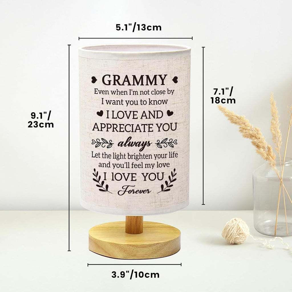 Grammy Gifts from Grandkids, Fabric Bedside Table Lamp Presents