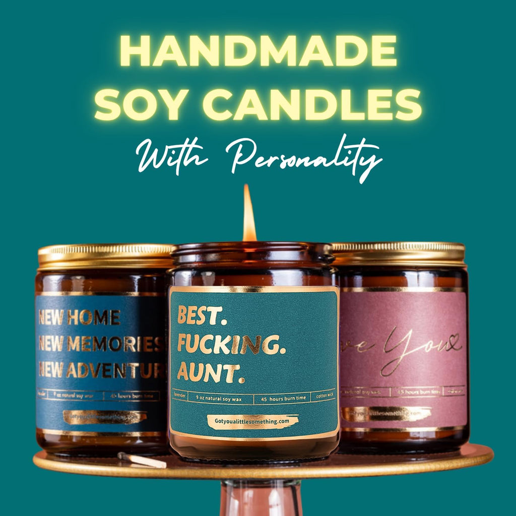 Gift for Aunt for Birthday, Mothers Day | Funny Lavender Vanilla Soy Candle | Aunts Mothers Day Present Idea from Niece, Nephew, Sister | BAE Best Auntie Ever Gifts for Women | Cool Aunt Club Candle