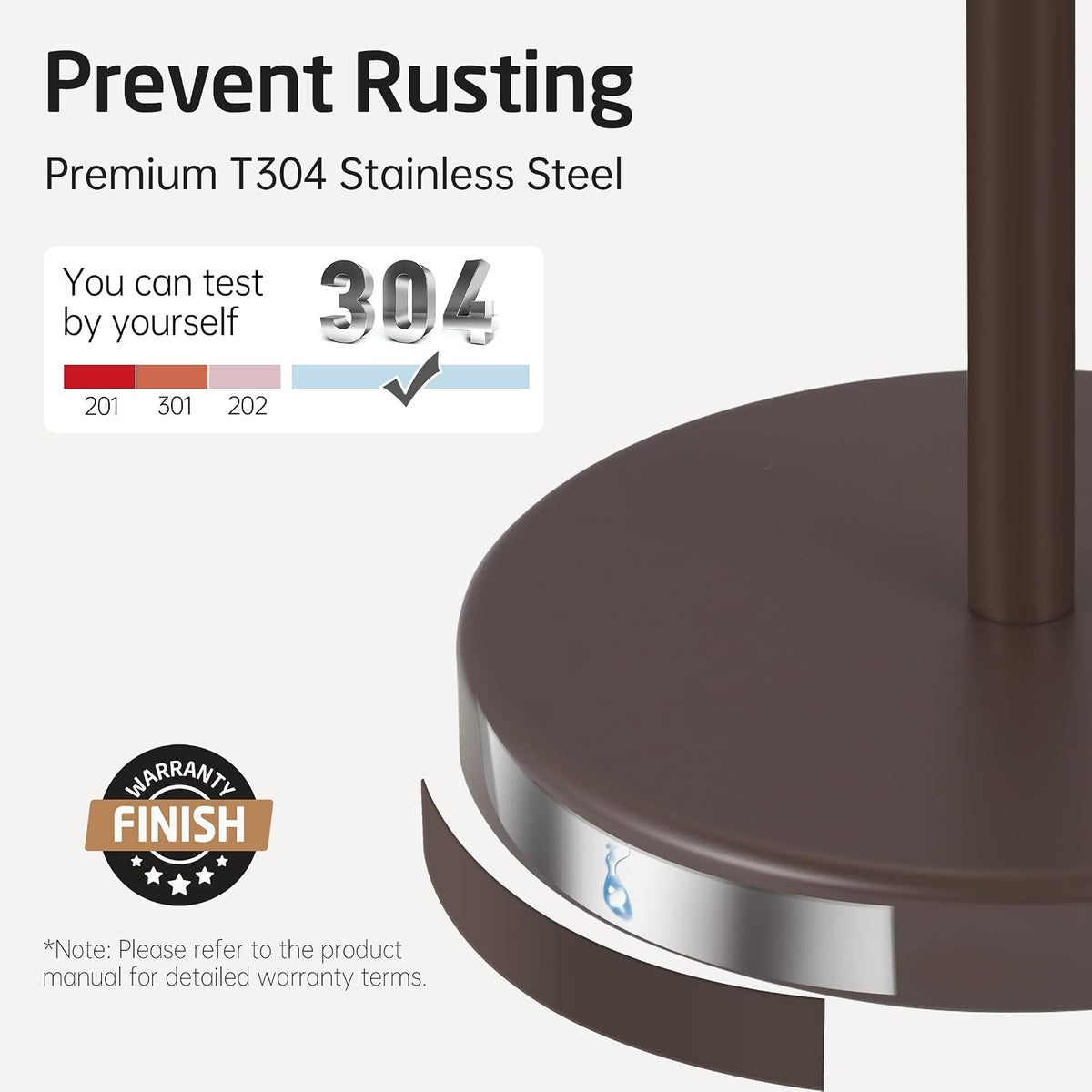 KES Bronze Toilet Paper Holder Stand, Heavy Base, 18/8 Stainless Steel