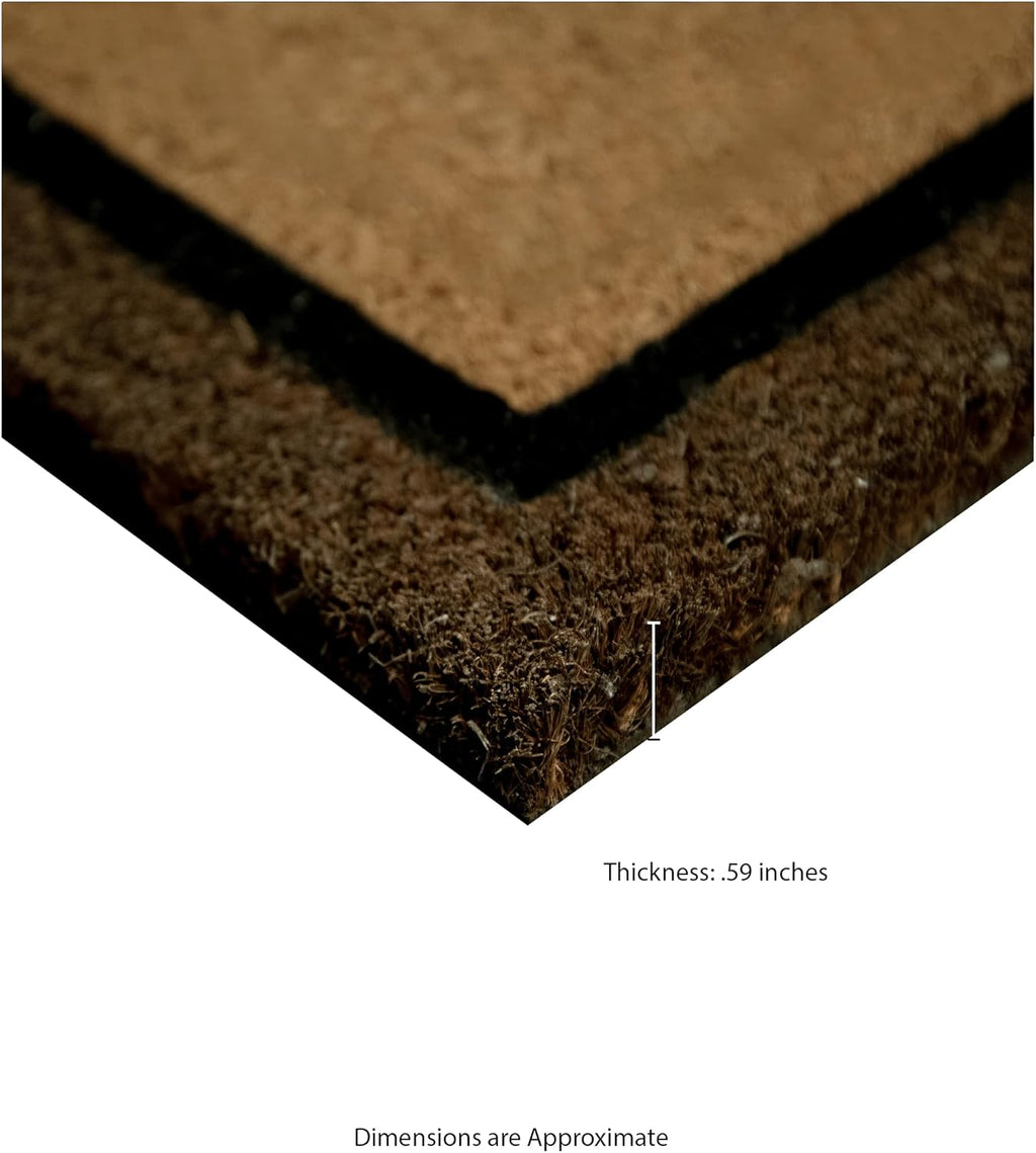 Ackland Coir Doormat | Clara Brown Welcome Flocked | 18" x 30"
