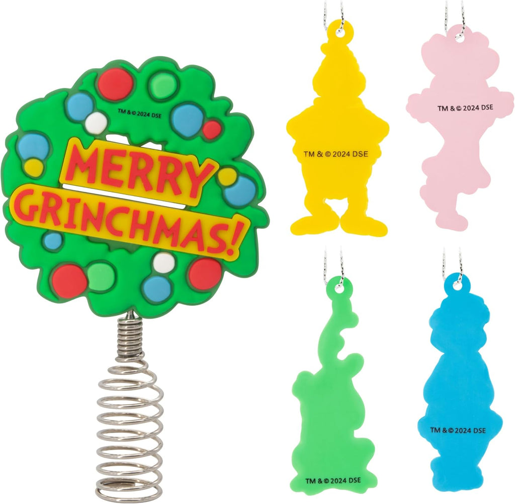 Hallmark Grinch Mini Christmas Tree Topper and Ornaments, Set of 5