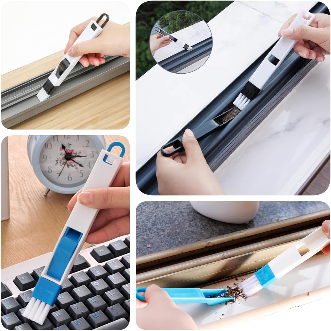 15Pcs Crevice Cleaning Brush Set, Multifunction Hard Bristle Scrub Brushes